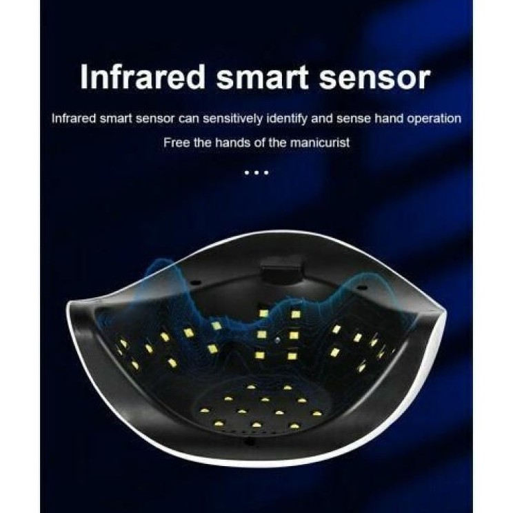 Λάμπα Νυχιών SUN X5 Max 168W Ροζ | LED/UV για Gel & Ημιμόνιμο, με Ψηφιακή Οθόνη & Αισθητήρα Κίνησης - Image 4