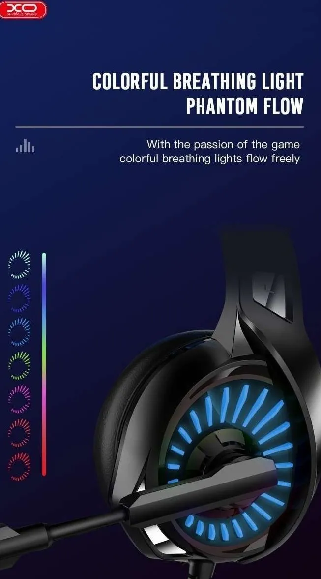 XO GE-03 Over Ear Gaming Headset με σύνδεση 2x3.5mm - USB - Image 6