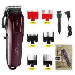 Κουρευτική Μηχανή Kemei KM-2600 – Επαναφορτιζόμενη | Επαγγελματική, 6 Χτενάκια (1.5–13mm), Μεταλλικές Λεπίδες