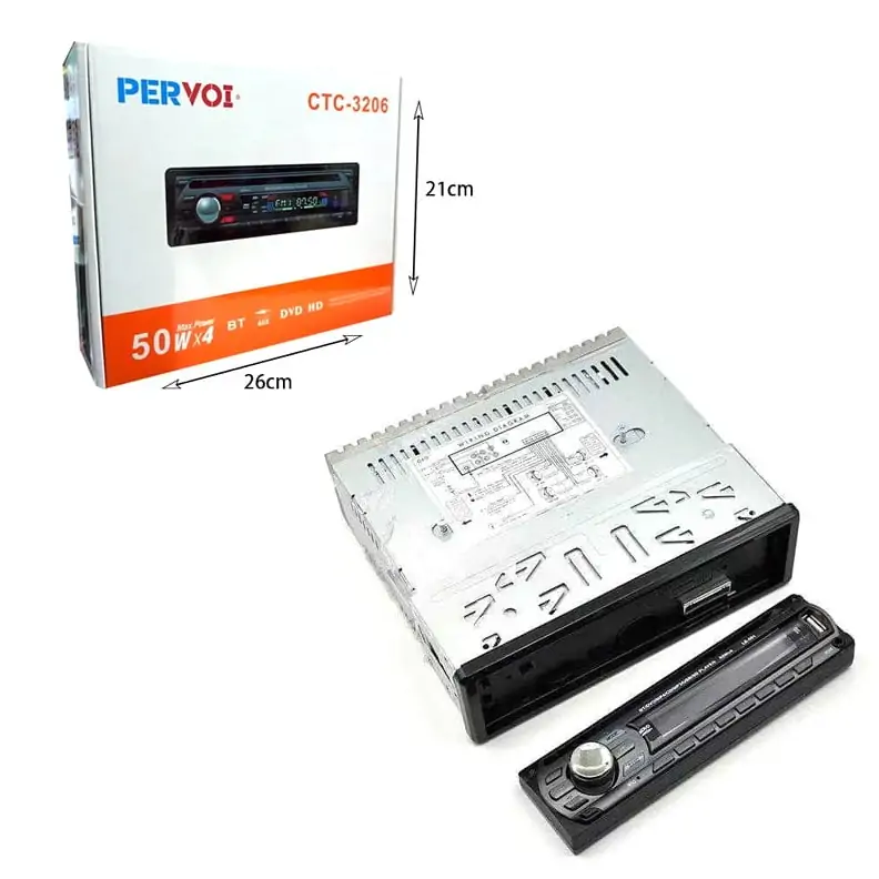 Ηχοσύστημα Αυτοκινήτου 1DIN | PerVoi CTC-3206 με Bluetooth, USB & MP3/MP4 Player – Μαύρο - Image 3