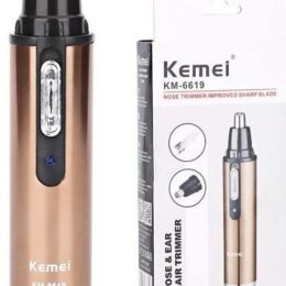 Trimmer Μύτης Kemei KM-6619 | Επαναφορτιζόμενο με Καλώδιο 220V, Πλενόμενη Κεφαλή, Αθόρυβο, Μεταλλικό