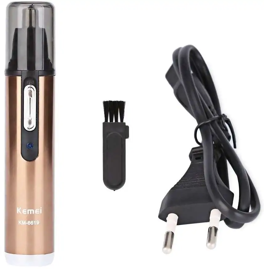Trimmer Μύτης Kemei KM-6619 | Επαναφορτιζόμενο με Καλώδιο 220V, Πλενόμενη Κεφαλή, Αθόρυβο, Μεταλλικό - Image 4