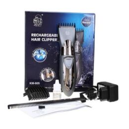 Kemei KM-605 Αδιάβροχη Κουρευτική Μηχανή Επαναφορτιζόμενη, | Ρυθμιζόμενο Dial, Λιπαντικό & Αξεσουάρ