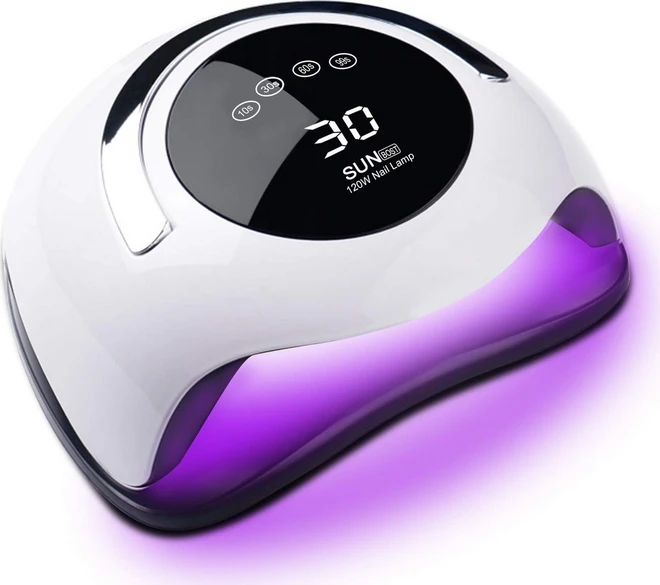 Λάμπα Νυχιών SUN 5T 120W | LED/UV για Gel & Ημιμόνιμο | με Οθόνη & 4 Χρονοδιακόπτες - Image 3