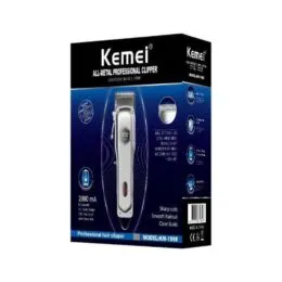 Kemei KM-1998 Επαγγελματική Κουρευτική Μηχανή | Μεταλλικό Σώμα, Ρυθμιζόμενη Λεπίδα | LED Οθόνη, 2000mAh