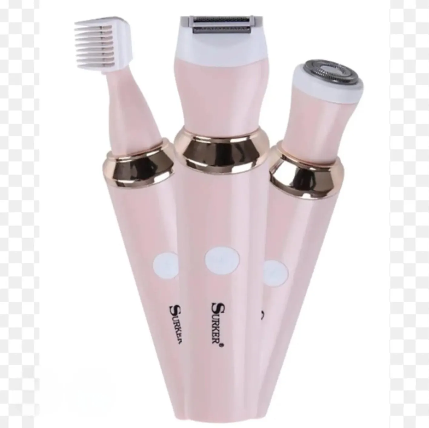 Ηλεκτρική Συσκευή Αποτρίχωσης SURKER SK-219 3 σε 1 | Trimmer για Σώμα, Πρόσωπο & Ευαίσθητες Περιοχές, Επαναφορτιζόμενο