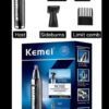Trimmer Kemei KM-6511 2 σε 1 | για Μύτη & Φαβορίτες | Με Χτενάκι & Βουρτσάκι | Επαναφορτιζόμενο USB