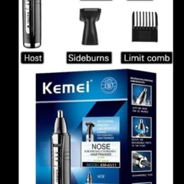Trimmer Kemei KM-6511 2 σε 1 | για Μύτη & Φαβορίτες | Με Χτενάκι & Βουρτσάκι | Επαναφορτιζόμενο USB