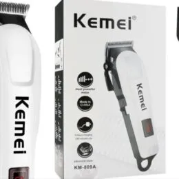 Κουρευτική Μηχανή Kemei KM-809A | Επαναφορτιζόμενη με Οθόνη LED, Ισχυρό Μοτέρ, 4 Χτενάκια & Ρυθμιζόμενη Λεπίδα