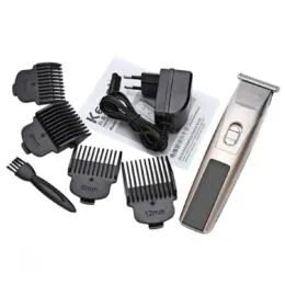 Trimmer Kemei KM-2158 – Επαναφορτιζόμενο με Λεπίδα Ακριβείας | T-Blade & 4 Χτενάκια (3–12mm)
