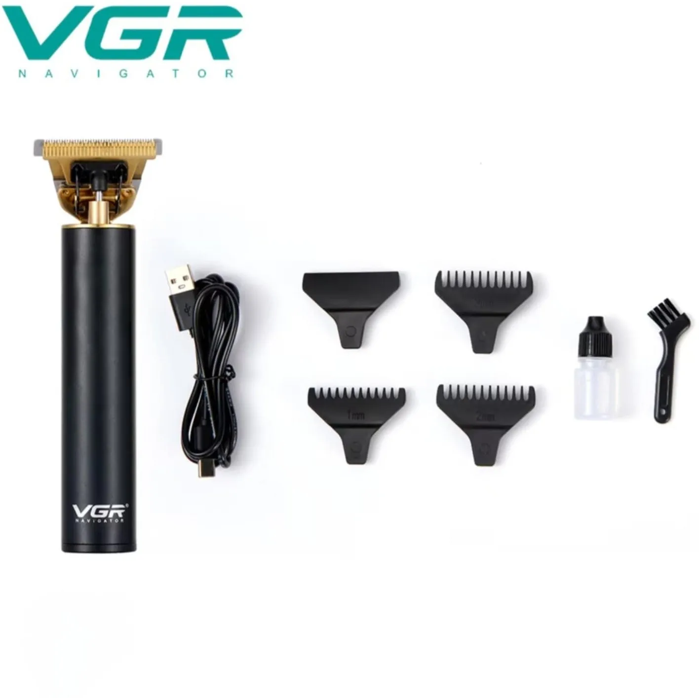 VGR V-087 Επαγγελματική Κουρευτική Μηχανή Περιγράμματος | Επαναφορτιζόμενη με T-Blade & USB Φόρτιση