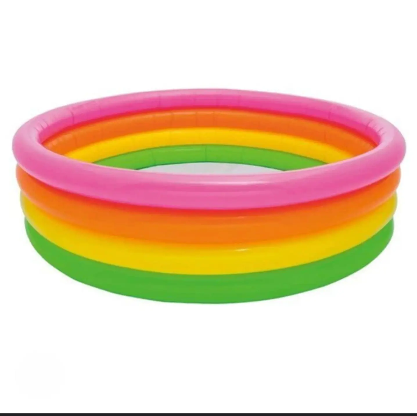 INTEX Παιδική Φουσκωτή Πισίνα | Rainbow Ring Pool  – 168x46cm | Πολύχρωμη με Μαλακό Πάτο - Image 2