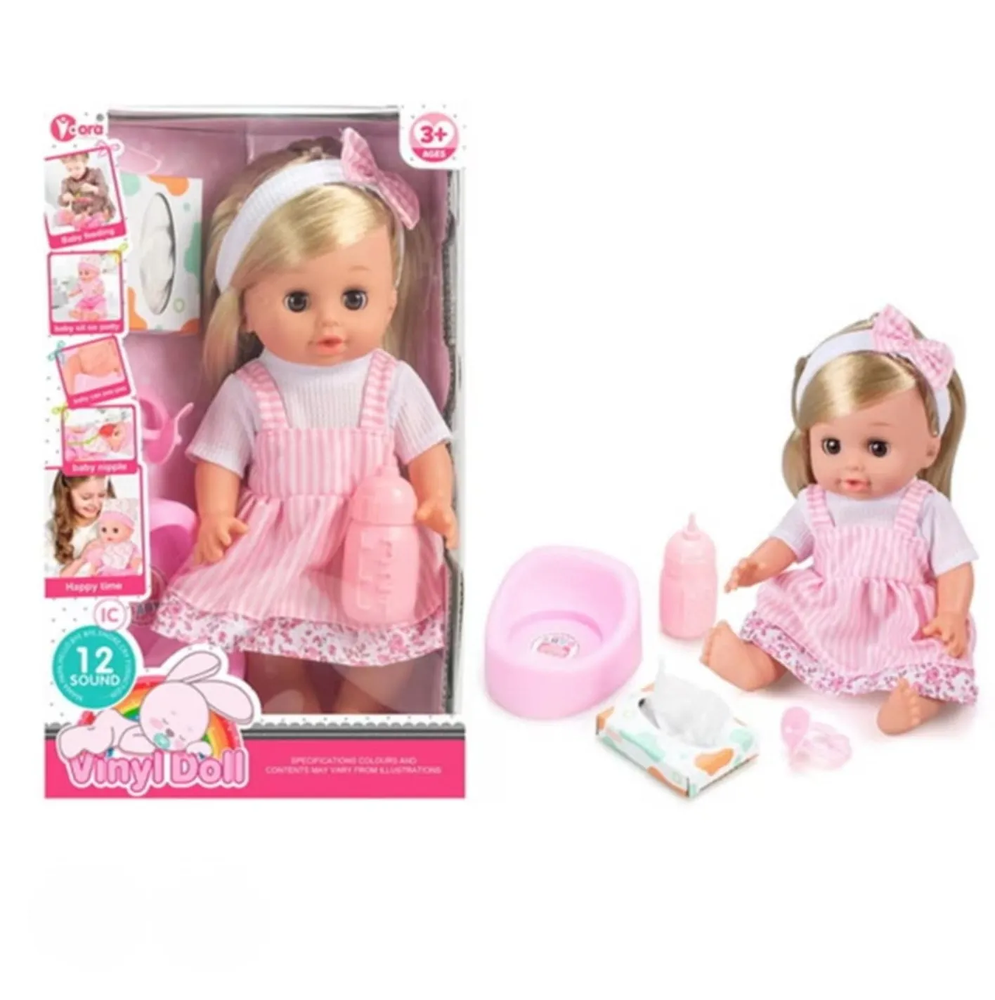 Κούκλα Vinyl Doll – Baby Nipper 33 εκ | με 12 Ήχους & Αξεσουάρ