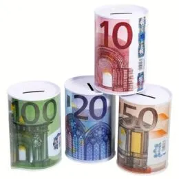 Μεταλλικός Κουμπαράς σε Σχέδιο Χαρτονομίσματος Ευρώ | – Διαθέσιμο σε 10€, 20€, 50€, 100€