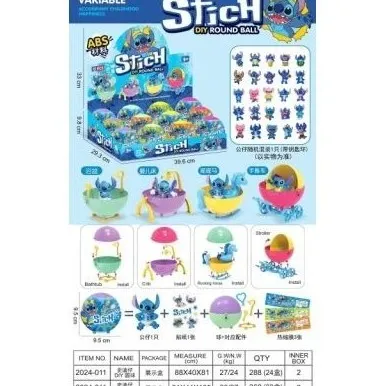 Στρογγυλό Παιδικό Αυγό-Έκπληξη Stitch | με Σλίμ & Φιγούρα – Surprise Ball Toy - Image 4