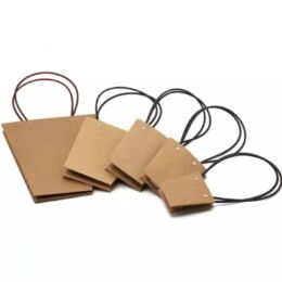 Χάρτινη Τσάντα Δώρου με PVC Κορδόνι | 13x13x15.5cm – Διάφορα Χρώματα