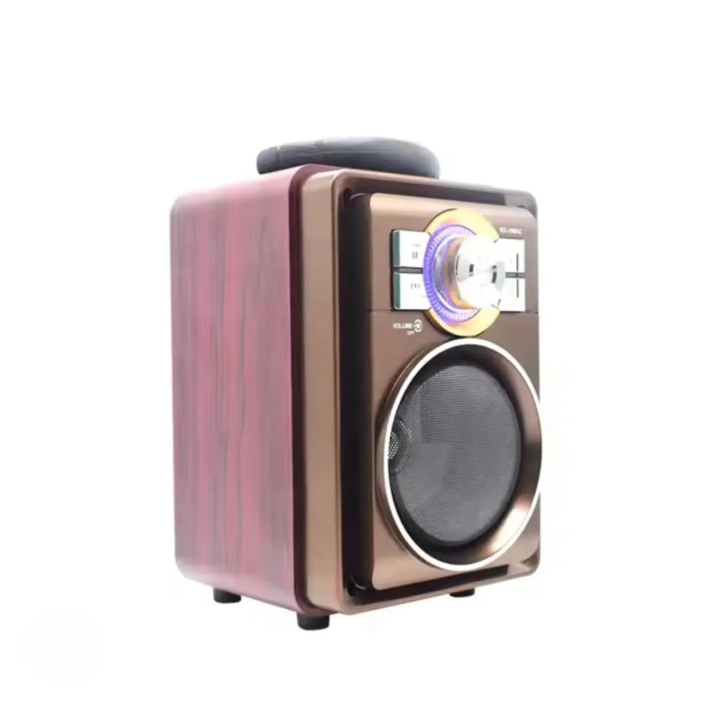 Bluetooth Ξύλινο Retro RX-199AC | Ραδιόφωνο με TWS, FM, USB/TF και Disco Light – 6.2W
