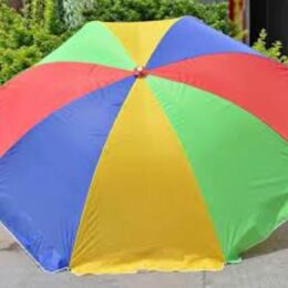 Ομπρέλα Παραλίας Rainbow 2.6m Ρυθμιζόμενη με Αντηλιακή Προστασία & 8 Μεταλλικές Ακτίνες