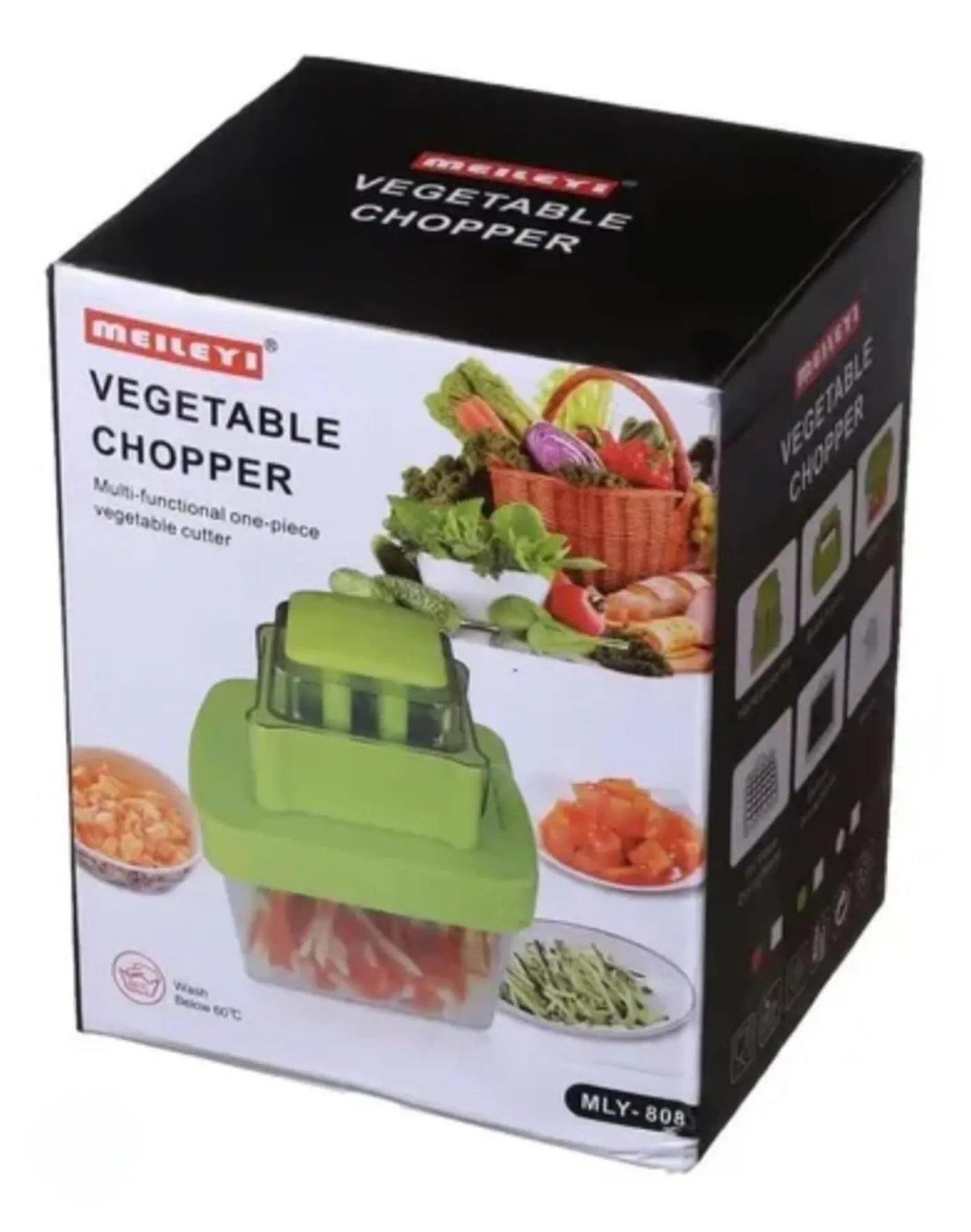 MEILEYI Πολυκόφτης Λαχανικών με Πίεση | Vegetable Chopper με Κάδο & 2 Λεπίδες – MLY-808