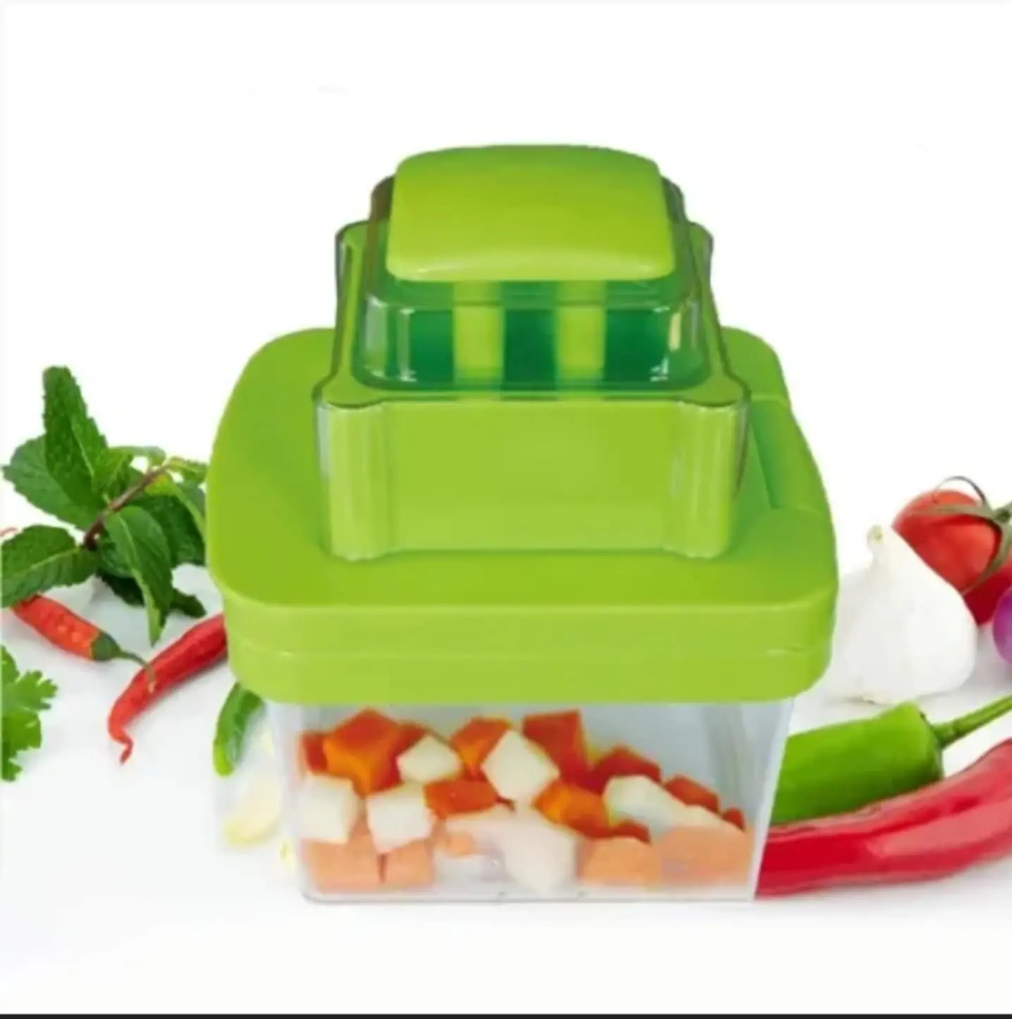 MEILEYI Πολυκόφτης Λαχανικών με Πίεση | Vegetable Chopper με Κάδο & 2 Λεπίδες – MLY-808 - Image 2
