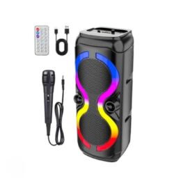 Φορητό Ηχείο Bluetooth Karaoke 20W | με Μικρόφωνο, Τηλεχειριστήριο & RGB LED Φωτισμό