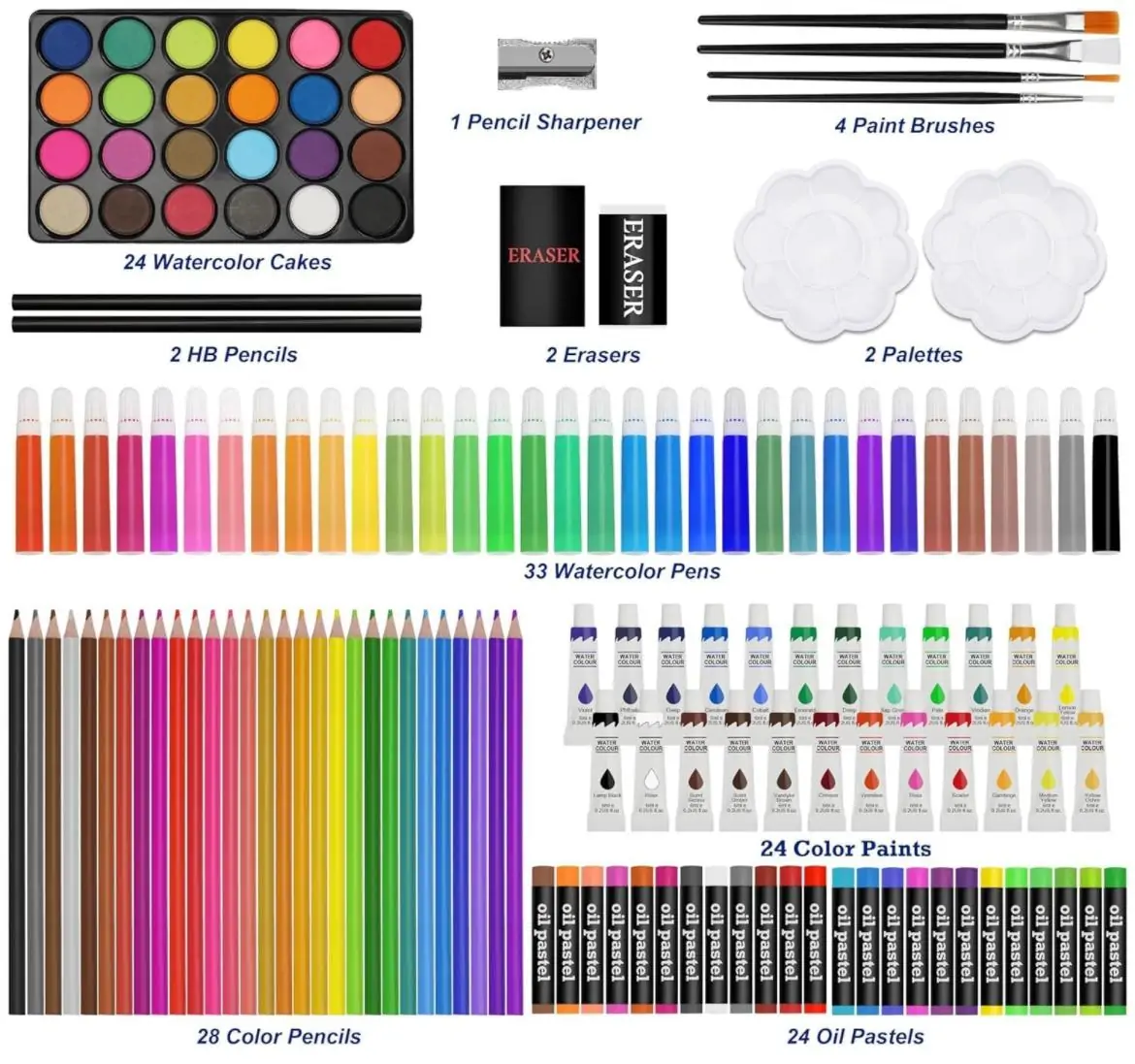 Βαλιτσάκι Ζωγραφικής Unicorn με 145 Τεμάχια – Art Set σε Μεταλλική Κασετίνα - Image 5