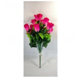 Διακοσμητικό Γλαστράκι με Ροζ Λουλούδια – Τεχνητό Φυτό Εσωτερικού Χώρου