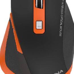 Ασύρματο Ποντίκι Indena G-526 | Μαύρο/Πορτοκαλί – 2.4GHz, 2400 DPI, | 6 Πλήκτρα, Εργονομικό, USB