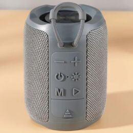 Ηχείο Bluetooth T&G TG-679 Γκρι | με LED Φωτισμό, USB/TF, FM Ραδιόφωνο και Ιμάντα