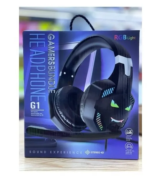 Gaming Ακουστικά GM1000 με RGB Φωτισμό & Μικρόφωνο – 4D Bass, Μαύρα - Image 5