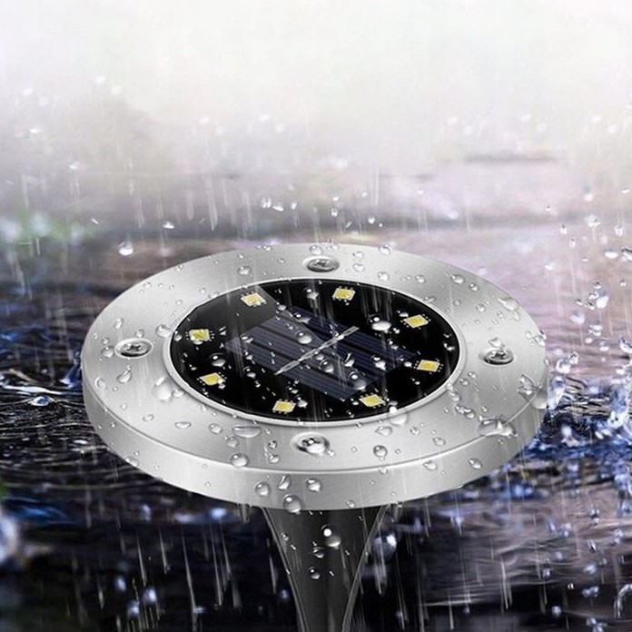 Ηλιακό LED Φωτιστικό Εδάφους J-01 | Ανοξείδωτο με Αισθητήρα Ημέρας-Νύχτας - Image 3