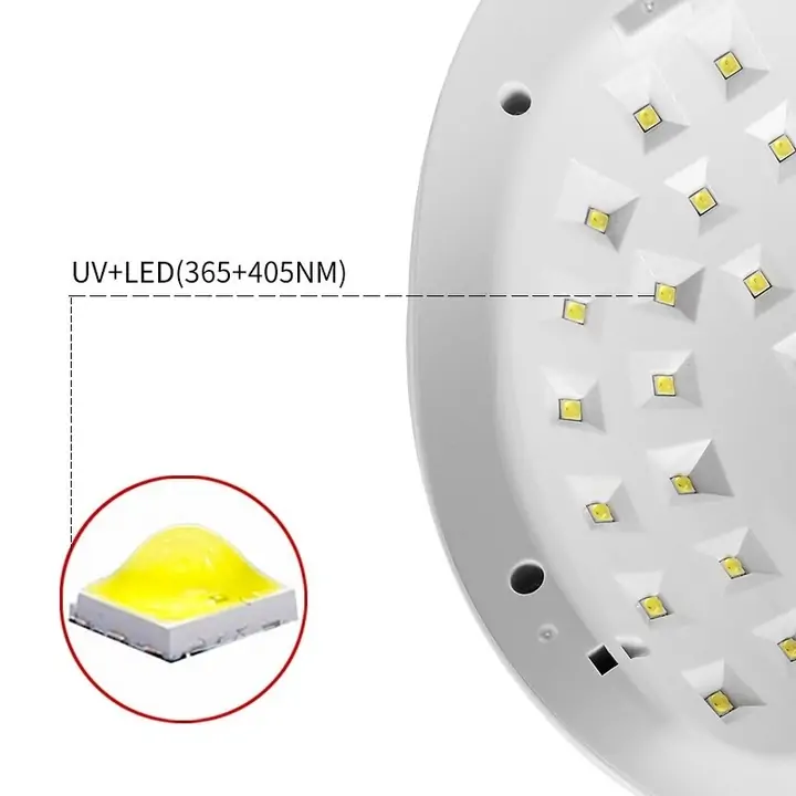 Λάμπα Νυχιών UV/LED 60W | με Ψηφιακή Οθόνη & Χρονοδιακόπτες – Ιδανική για Gel & Ημιμόνιμο - Image 3