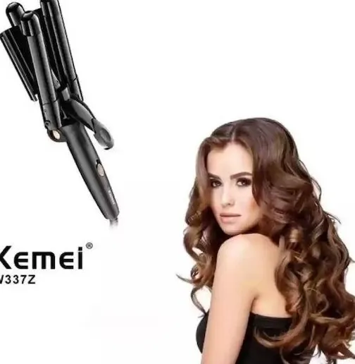 Kemei W337Z Τριπλό Ψαλίδι Μαλλιών | 25mm με Κεραμική Επίστρωση & Γρήγορη Προθέρμανση - Image 2