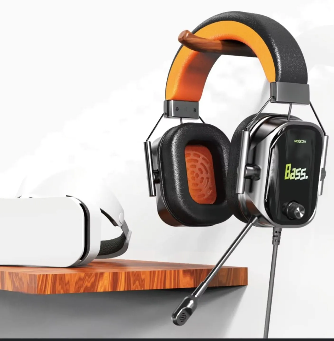 Gaming Ακουστικά MOXOM MX-EP47 GM | με RGB & Μικρόφωνο – Surround Ήχος, 3.5mm + USB, Μαύρα