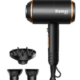 Kemei KM-8896 Πιστολάκι Μαλλιών 2400W με Τεχνολογία Ιονισμού |  Diffuser & 3 Ανταλλακτικά Στόμια – | Επαγγελματικό Hair Dryer