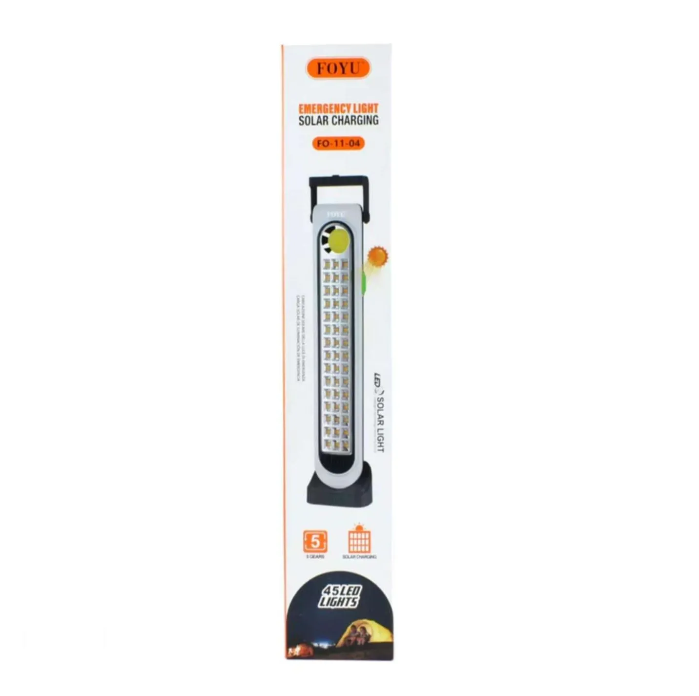 Ηλιακό Φωτιστικό Εργασίας Foyu FO-11-04 με COB & 90 LED, 3600mAh, USB & Ηλιακή Φόρτιση, 460mm
