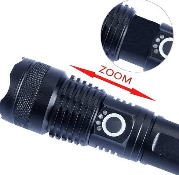 Επαναφορτιζόμενος Φακός LED X-BALOG P50 με Zoom & 5 Λειτουργίες Φωτισμού - Image 4