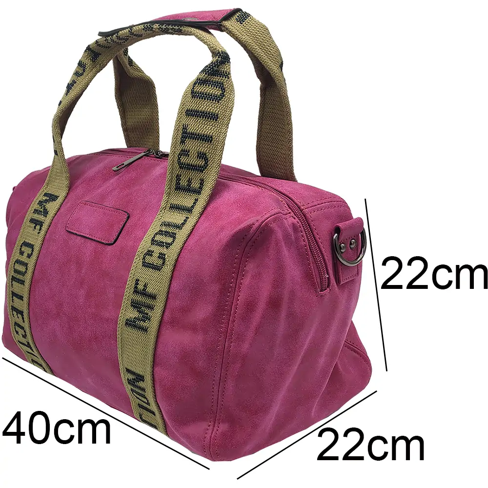 Γυναικείο Σακ Βουαγιάζ Gift-me 40x22x22cm από Vegan Δέρμα – Φούξια - Image 4