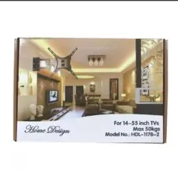 Βάση Τηλεόρασης Τοίχου Home Design HDL-117B-2 για 14″–55″ έως 50kg | με Κλίση και Περιστροφή