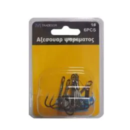 Σαλαγκιά Ψαρέματος TRADESOR No1 – | Σετ 6τμχ Ανοξείδωτα, Αντιδιαβρωτικά, Ενισχυμένα Τριπλά Αγκίστρια