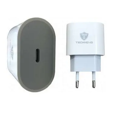Technovo TN-C008 Φορτιστής Τοίχου USB-C 20W Ταχείας Φόρτισης – Λευκός