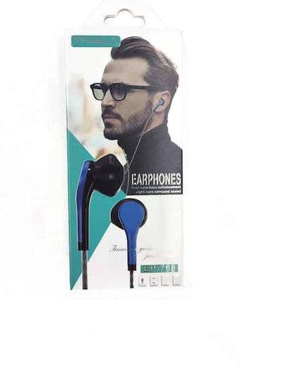 Ακουστικά Treqa EP-768 In-Ear Earbuds | με Μικρόφωνο και Βύσμα 3.5mm – Μπλε - Image 2