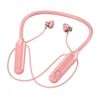 Bluetooth Ακουστικά Λαιμού ZHUTA YD Pink Halterneck με Μαγνητικά Earbuds και Ψηφιακή Οθόνη – Ροζ