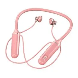 Bluetooth Ακουστικά Λαιμού ZHUTA YD Pink Halterneck με Μαγνητικά Earbuds και Ψηφιακή Οθόνη – Ροζ