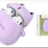 Hoco EW45 Cute Cat TWS Bluetooth Ακουστικά με Μικρόφωνο & Θήκη Φόρτισης – Λιλά
