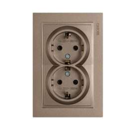 Πρίζα Σούκο Διπλή Χωνευτή 16Α | LIGHT FUME