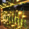 Διακοσμητικά Φωτάκια LED Κουρτίνα με Φύλλα Πράσινα 3x1m 150 Λαμπάκια Θερμό Χρώμα