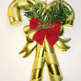 χριστουγεννιάτικη σύνθεση candy cane, διακόσμηση πόρτας Χριστούγεννα, στολίδι Merry Christmas, γιορτινή σύνθεση 25 cm, festive decor Ελλάδα