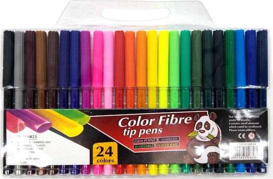 Μαρκαδόροι Ζωγραφικής Λεπτοί Σετ 24 χρώματα