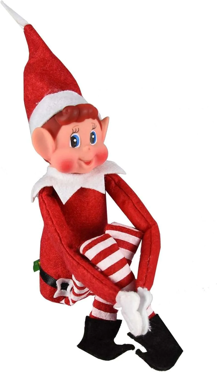 Χριστουγεννιάτικο Ξωτικό Διακοσμητικό “Elves Behavin’ Badly” – Υφασμάτινο Κουκλάκι με Κόκκινη Στολή